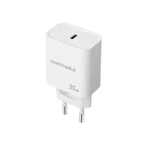 Nanocable Cargador de Pared USB-C/PD 30W Blanco