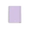Dohe Cuaderno Espiral A5 100 Hojas Cuadricula 5mm Tapa Dura Color Morado