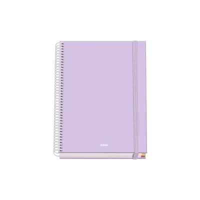 Dohe Cuaderno Espiral A5 100 Hojas Cuadricula 5mm Tapa Dura Color Morado