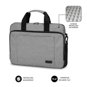 Subblim Maletín para Ordenador Portátil hasta 15,6" - Protección Air Padding - Color Gris