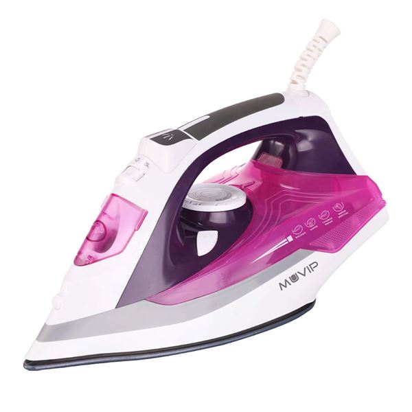 Muvip Mv0641 Plancha De Ropa Vapor 2200W - Suela De Ceramica - Funcion De Vapor Vertical - Sistema De Autolimpieza - Deposito De Gran Capacidad
