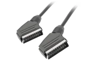 Lanberg Cable Euroconector SCART 1,8 m Negro (21-Pin)