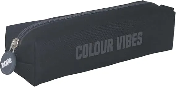 Dohe Colour Vibes Portatodo Cuadrado con Cierre de Cremallera - Negro