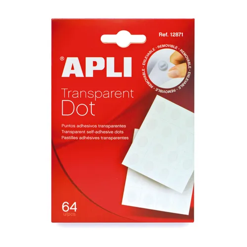 Apli Pack de 64 Puntos Adhesivos Removibles para Manualidades y Oficina