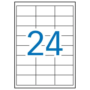 Apli Pack de 12.000 Etiquetas Rectangulares 64.6x33.8mm Adhesivo Permanente Color Blanco