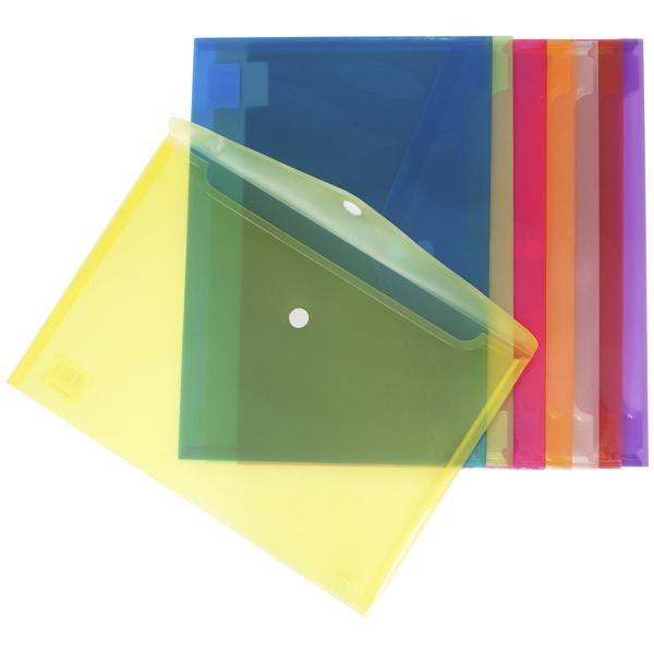 Grafoplás Sobre Velcro Ecoplás Folio Polipropileno Translúcido Azul