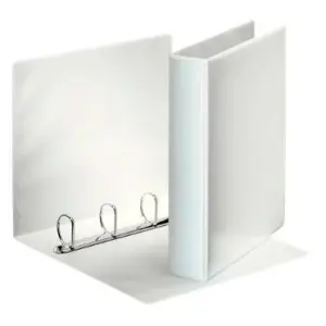 Esselte Carpeta Canguro Personalizable 4 Anillas Mixtas 60mm A4 PP Blanco