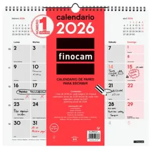Finocam Calendario De Pared Para Escribir 340X320mm Neutro 2026