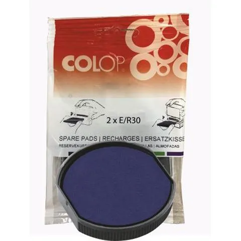 Colop Almohadilla E/R30 Azul Blister -2U-