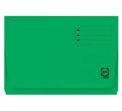 Gio Subcarpeta Con Bolsa Y Solapa Verde Intenso Cartulina Folio 320gr - 25 Unidades