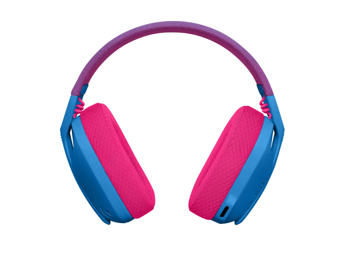 Logitech G435 Auriculares Gaming Inalámbricos Bluetooth LightSpeed Diadema Ajustable Azul y Frambuesa