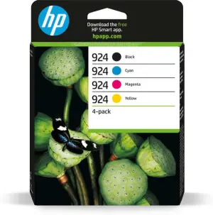 HP 924 Pack de 4 Cartuchos de Tinta Originales para Impresoras
