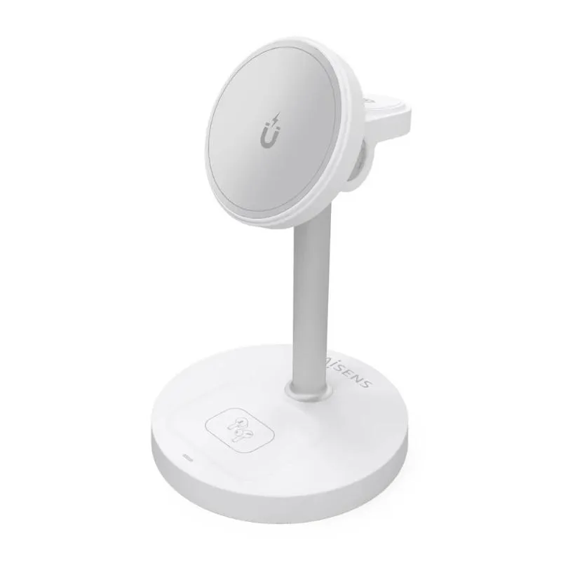 Aisens Cargador Inalámbrico Usbc 15W 3 En 1 Blanco